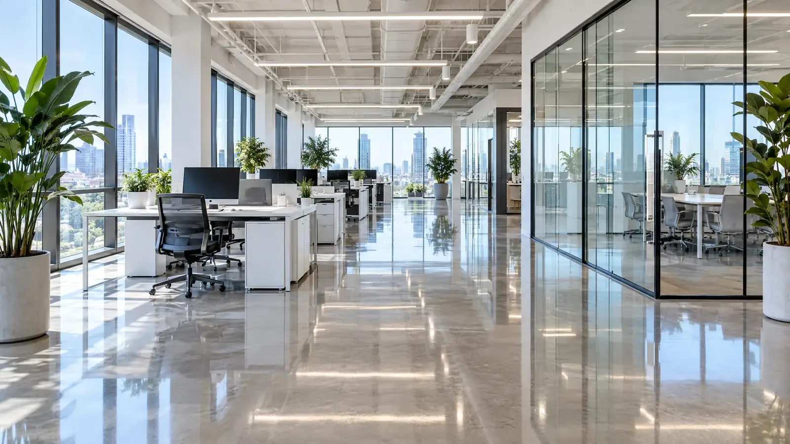 Commercial Concrete Floor Polishing