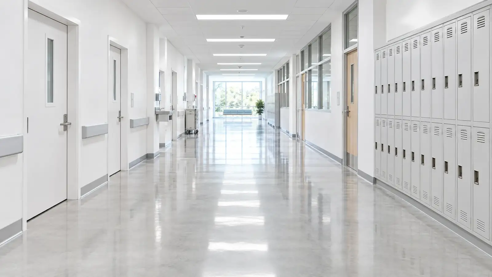 Healthcare, School and Government Floor Polishing
