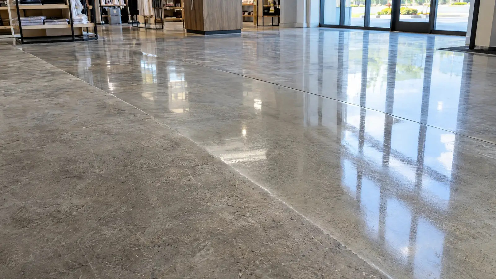 Re-Polishing and Polished Floor Restoration
