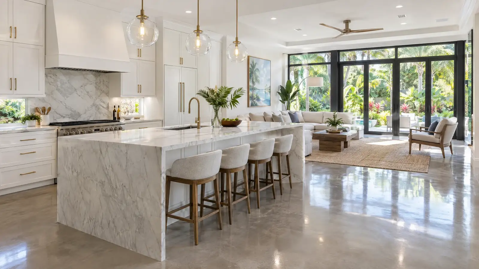 Residential Concrete Floor Polishing